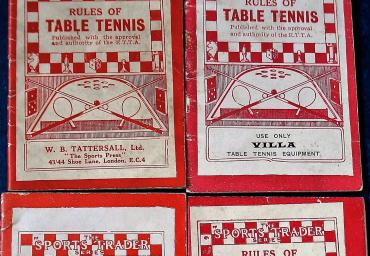 1930 Rules of Table Tennis ETTA