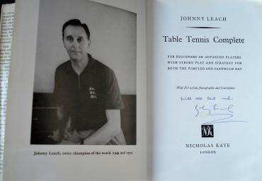 1960 Table Tennis Complete J. Leach with autograph