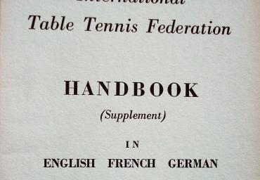 1961 ITTF Handbook Supplement