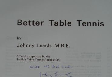 1969 Better Table Tennis  J. Leach with autograph