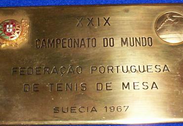 1967 Commemoration plate of the Portugese team WC  Sweden