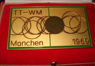 1969 Gold medal WC Munich Germany