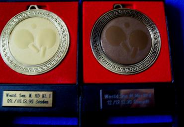 1993 95 Pair of medals from the West German Championships