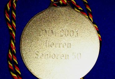 2003 German team champion over 50 gold medal