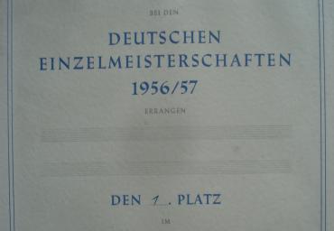 1956 57Deutsche Meister Herrendoppel  Blanko